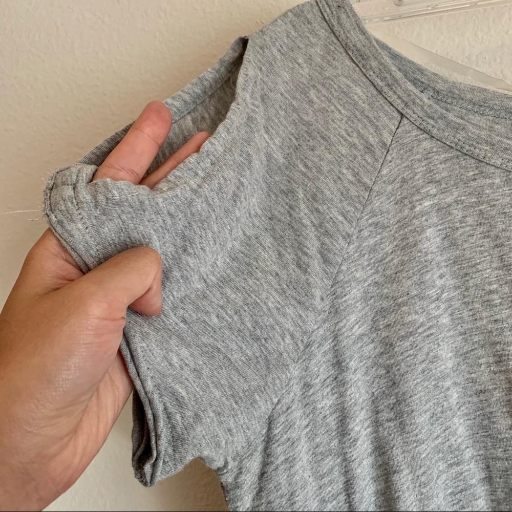 💕Gray Cold Shoulder Top - Picture 5 of 6
